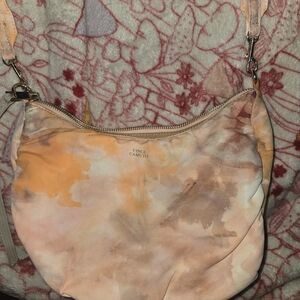 Vince Camuto Harlo Crossbody In Peach Tie Dye Washable Nylon Purse Worn Once